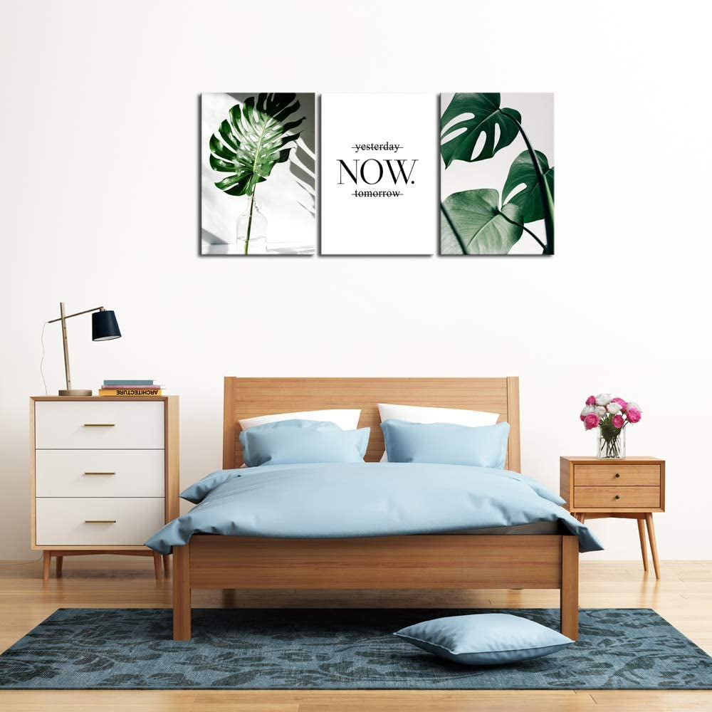 Wall Art Nordic Canvas Painting Modern Prints Plant Leaf Art Canvas Prints, Green Art Wall Pictures