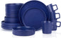 Coupe Stoneware Dinnerware Set, Service for 4, Gray Matte