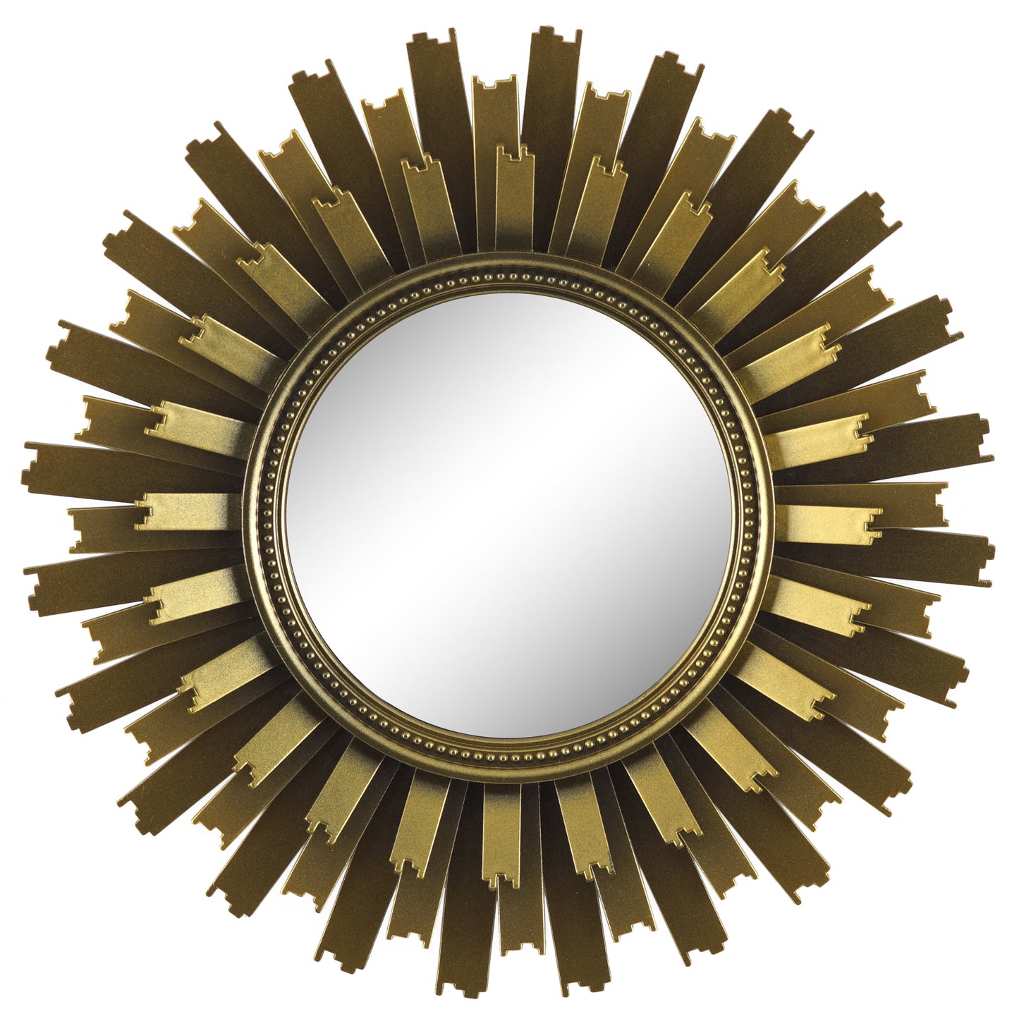 3-Piece round Sunburst Mirror Set in Gold Finish