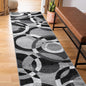 Contemporary Abstract Circles Perfect for High Traffic Areas of Your Living Room,Bedroom,Home Office,Kitchen Area Rug 6'6" X 9' Gray