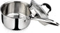 Tri-Ply Stainless Steel Saucepan with Glass Strainer Lid, Two Side Spouts, Multipurpose Sauce Pan with Lid, Sauce Pot, Cooking Pot (Tri-Ply Full Body, 3.5 Quart)