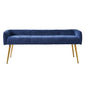 Millbury Polyester Upholstered Bench with Metal Legs