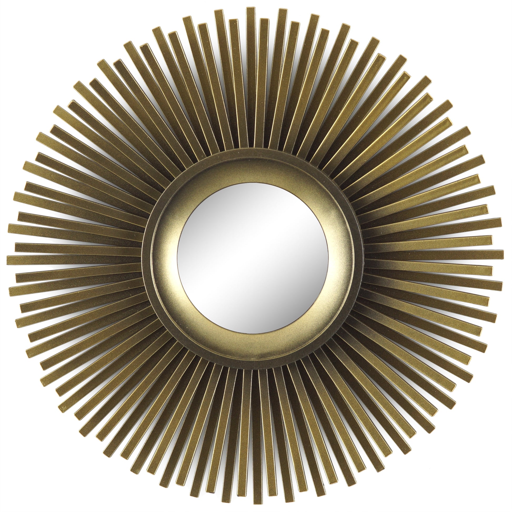 3-Piece round Sunburst Mirror Set in Gold Finish