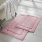 2-Pack Solid Loop with Non-Slip Backing Bath Mat Set