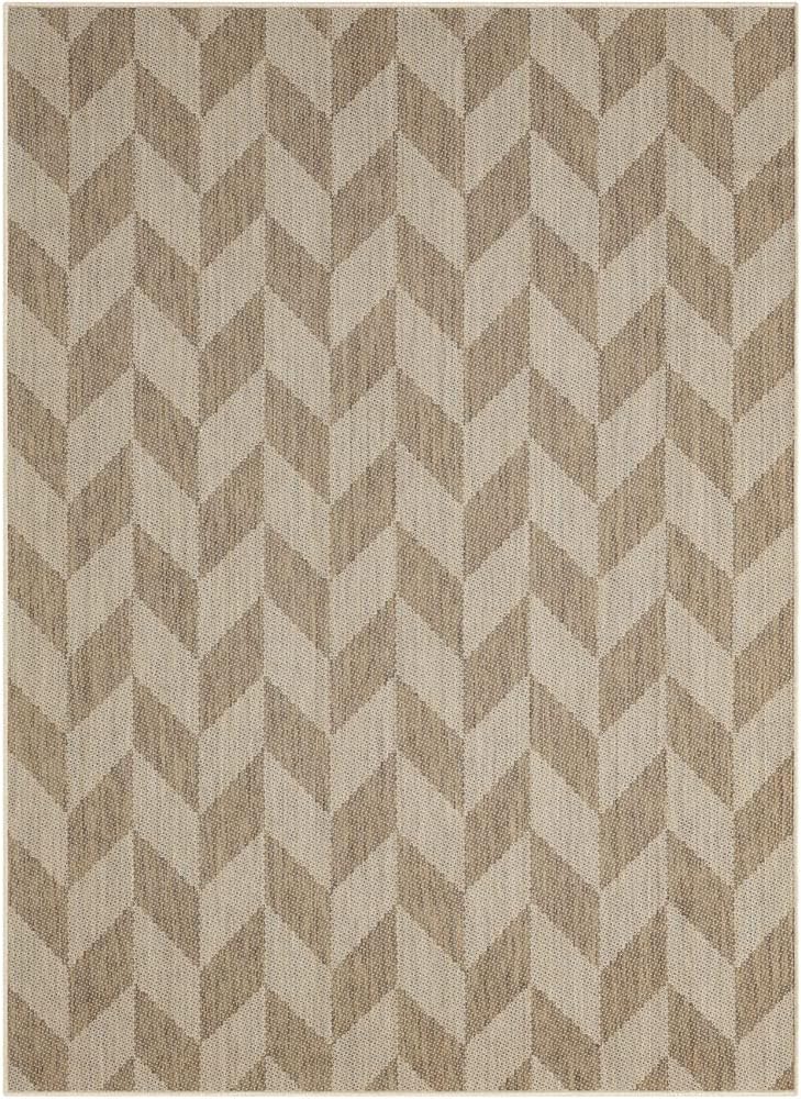 Patio Country Calla Contemporary Herringbone Indoor/Outdoor Area Rug, Blue/Grey, 7'9"X10'2"