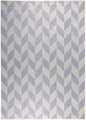 Patio Country Calla Contemporary Herringbone Indoor/Outdoor Area Rug, Blue/Grey, 7'9"X10'2"