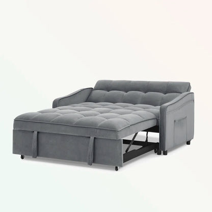 Collinward 53"W Upholstered Sleeper Sofa Loveseats Sofa Bed Pull-Out Bed with Adjustable Back and USB Socket