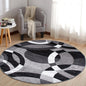 Contemporary Abstract Circles Perfect for High Traffic Areas of Your Living Room,Bedroom,Home Office,Kitchen Area Rug 6'6" X 9' Gray