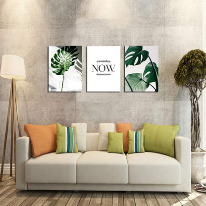 Wall Art Nordic Canvas Painting Modern Prints Plant Leaf Art Canvas Prints, Green Art Wall Pictures