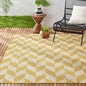 Patio Country Calla Contemporary Herringbone Indoor/Outdoor Area Rug, Blue/Grey, 7'9"X10'2"