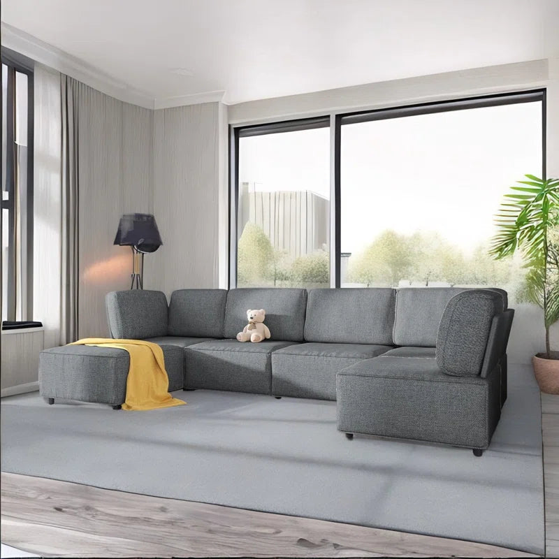 3 - Piece Fashionable Multi- Color And Design Living Room, The Oversized Free Combination Sofa - Modular Sofa Can Be Assembled Into a U-Shape, C- Shape, Sofa Bed , etc...