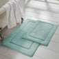 2-Pack Solid Loop with Non-Slip Backing Bath Mat Set