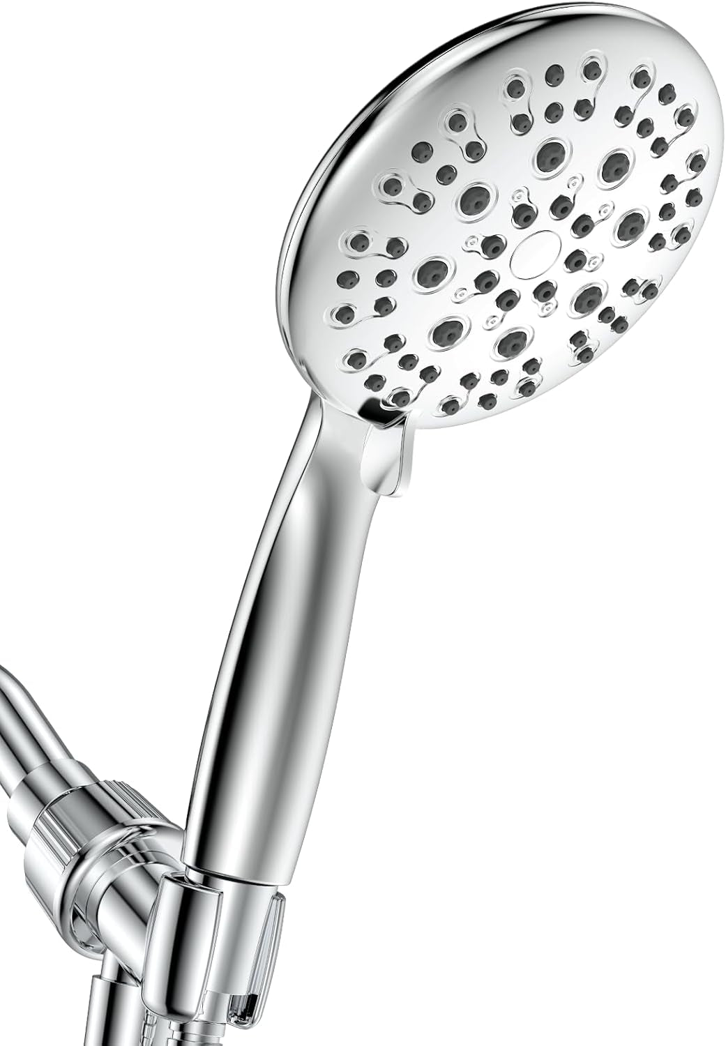 4.3" High Flow Rain High Pressure Shower Head with Handheld, JDO 6 Spray Settings Handheld Showerhead