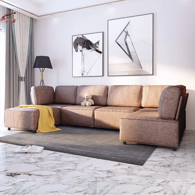 3 - Piece Fashionable Multi- Color And Design Living Room, The Oversized Free Combination Sofa - Modular Sofa Can Be Assembled Into a U-Shape, C- Shape, Sofa Bed , etc...