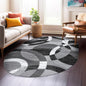 Contemporary Abstract Circles Perfect for High Traffic Areas of Your Living Room,Bedroom,Home Office,Kitchen Area Rug 6'6" X 9' Gray