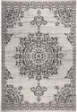 Nicole Miller New York Patio Country Azalea Transitional Medallion Indoor/Outdoor Area Rug, Grey/Black, 5'2"X7'2"