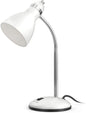 Metal Desk Lamp, Eye-Caring Table Lamp, Study Lamps with Flexible Goose Neck (Matte Black)