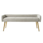 Millbury Polyester Upholstered Bench with Metal Legs