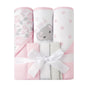 Soft Absorbent Baby Bath Towel Set- Elephant Hooded Towels with 5 Infant Face Washcloths (6 Pieces)