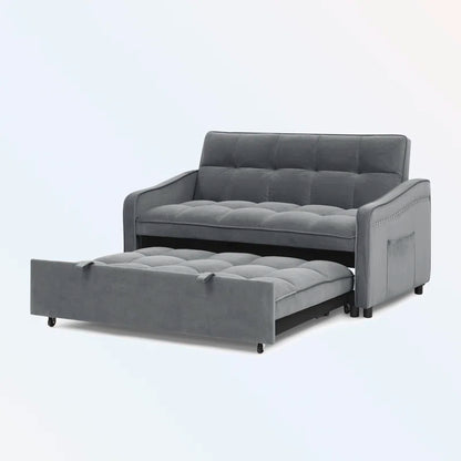 Collinward 53"W Upholstered Sleeper Sofa Loveseats Sofa Bed Pull-Out Bed with Adjustable Back and USB Socket